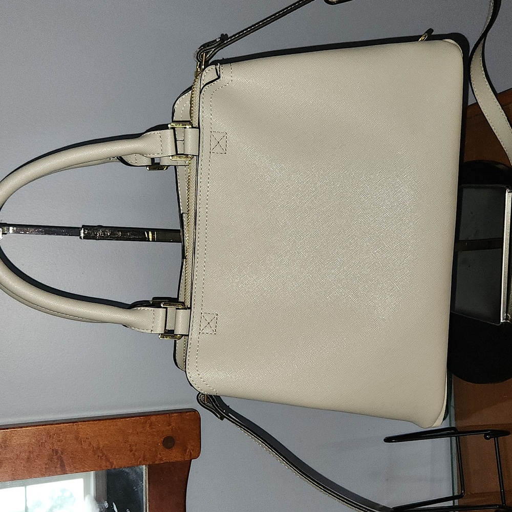 Steve Madden gray all leather carry or crossbody bag EUC - Picture 3 of 12